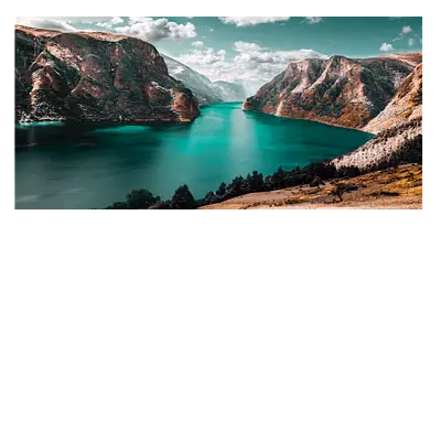 Фото на холсте зеленоватое озеро, размера 80x40