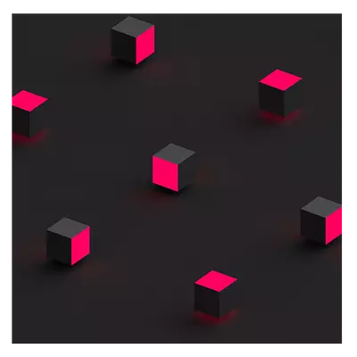 Фото на холсте абстракция квадраты, размера 80x80