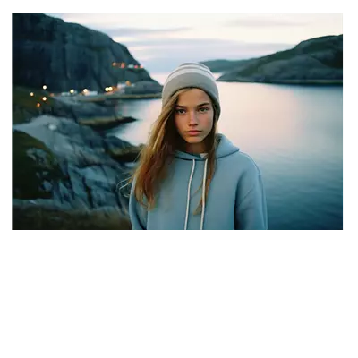 Фото на холсте девушка у озера, размера 120x80