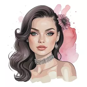 «Watercolor Coquette Illustrati