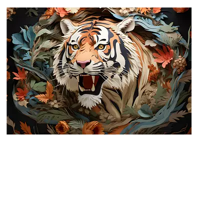 Фото на холсте тигр, размера 100x70