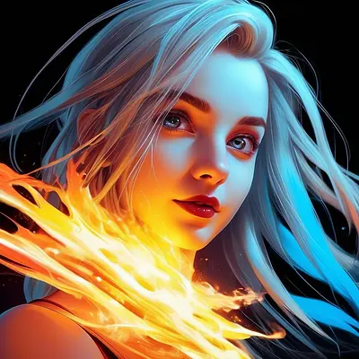 Иллюминированная фея огня
