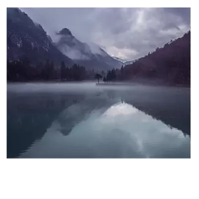 Фото на холсте вечернее озеро, размера 60x50
