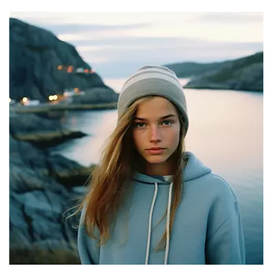 Фото на холсте девушка у озера, размера 50x50