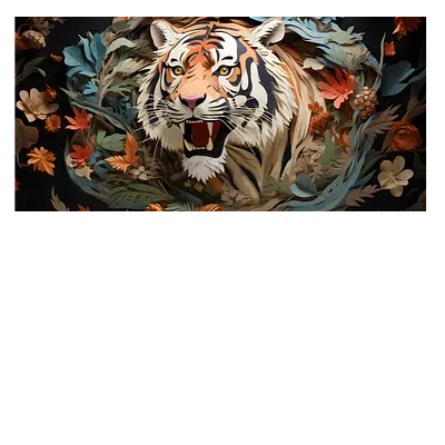 Фото на холсте тигр, размера 80x40