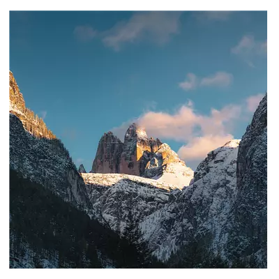 Фото на холсте снежные горы, размера 100x100