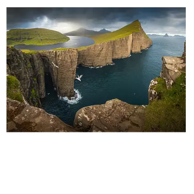 Фото на холсте фьорд, размера 70x50