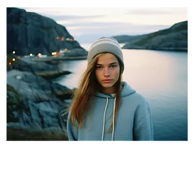 Фото на холсте девушка у озера, размера 80x60