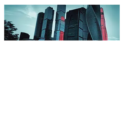 Фото на холсте москва сити, размера 120x40