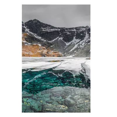 Фото на холсте замерзшее горное озеро, размера 30x45