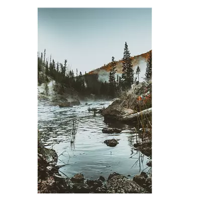 Фото на холсте горное озеро, размера 20x30