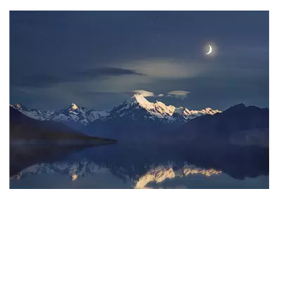 Фото на холсте луна над горами, размера 100x70