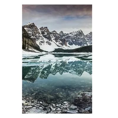 Фото на холсте зимнее озеро, размера 40x60