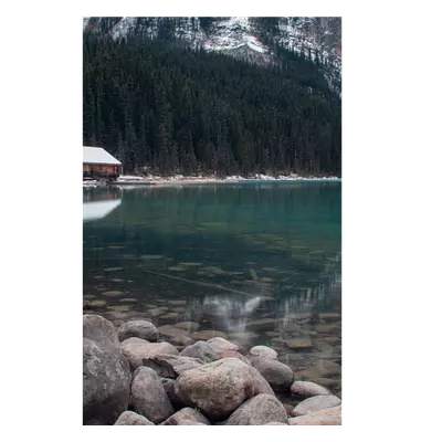 Фото на холсте домик у озера, размера 30x45