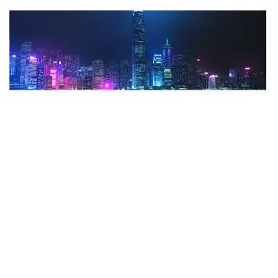 Фото на холсте ночной город, размера 120x40