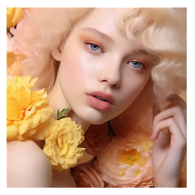 Фото на холсте девушка в цветах, размера 60x60