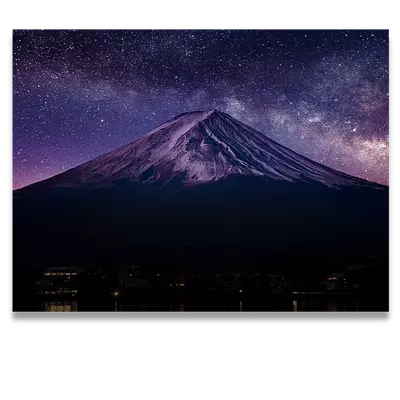 Фото на холсте гора со звёздами, размера 80x60