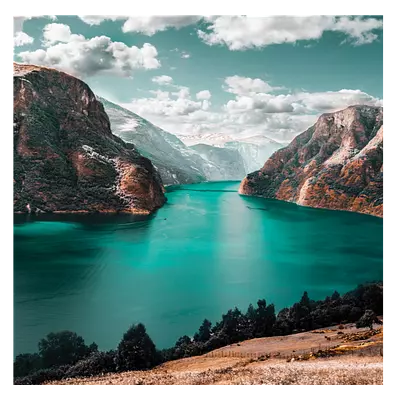 Фото на холсте зеленоватое озеро, размера 100x100