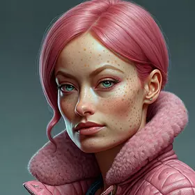 «Розовая фантазия: портрет в 3D