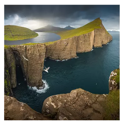 Фото на холсте фьорд, размера 80x80