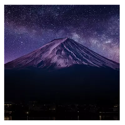 Фото на холсте гора со звёздами, размера 40x40