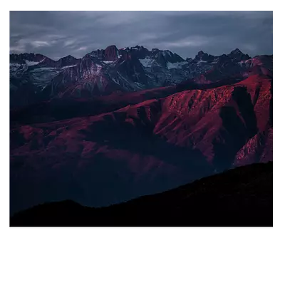 Фото на холсте горы в закате, размера 60x50