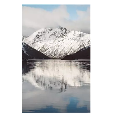 Фото на холсте озеро на фоне гор, размера 30x45
