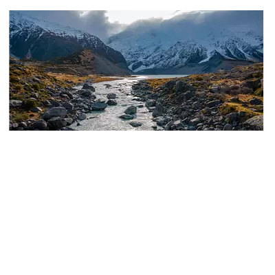 Фото на холсте горная река, размера 80x40