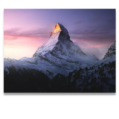 Фото на холсте горный пик, размера 80x60