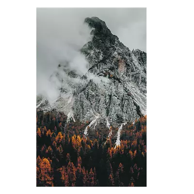 Фото на холсте горный пик в облаках, размера 20x30