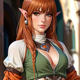 Эльфийская воровка в стиле фэнт