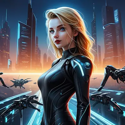 Cyberpunk Hacker Queen