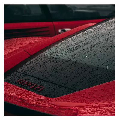 Фото на холсте красный феррари под дождем, размера 40x40