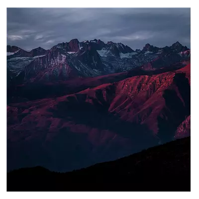 Фото на холсте горы в закате, размера 80x80