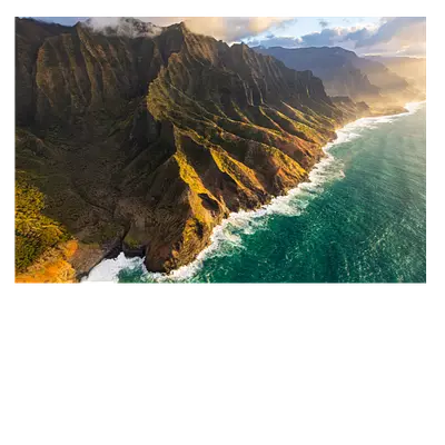 Фото на холсте берег зеленого острова, размера 75x50