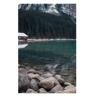 Фото на холсте домик у озера, размера 50x75