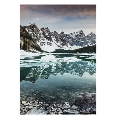 Фото на холсте зимнее озеро, размера 50x70