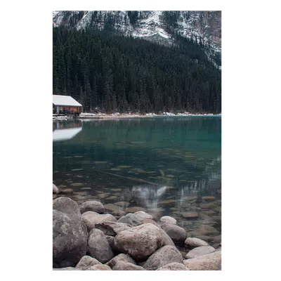 Фото на холсте домик у озера, размера 60x90