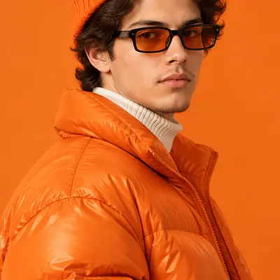 Оранжевый fashion-портрет