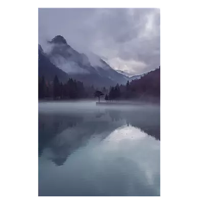 Фото на холсте вечернее озеро, размера 50x75