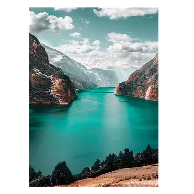 Фото на холсте зеленоватое озеро, размера 30x40