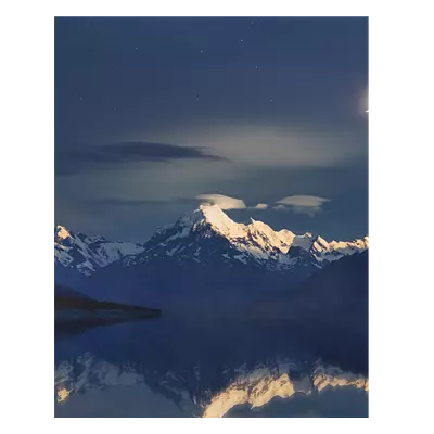 Фото на холсте луна над горами, размера 40x50