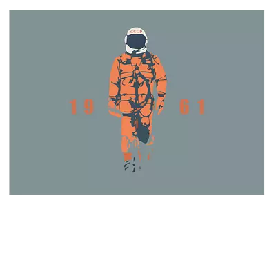 **фото на холсте гагарин 40 x 30 см**