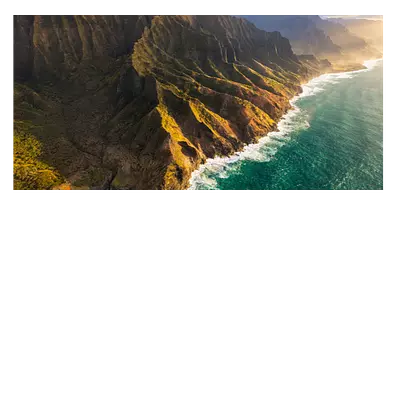 Фото на холсте берег зеленого острова, размера 80x40