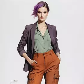 «Графичный портрет уверенной мо