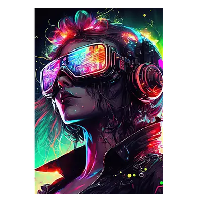 Фото на холсте digital girl, размера 70x100