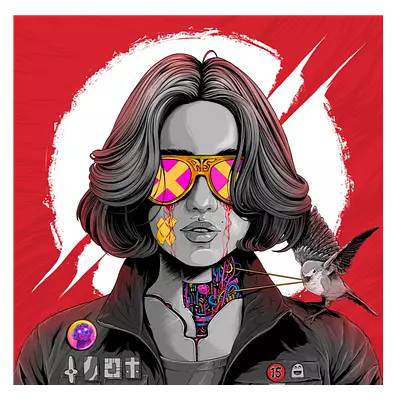 Фото на холсте девушка в очках, размера 80x80