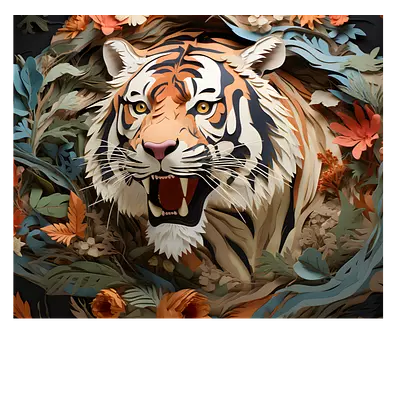 Фото на холсте тигр, размера 60x50