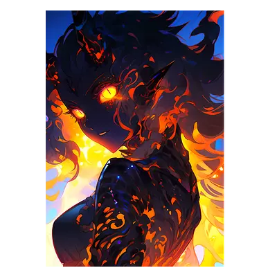 Фото на холсте demonic girl, размера 50x70