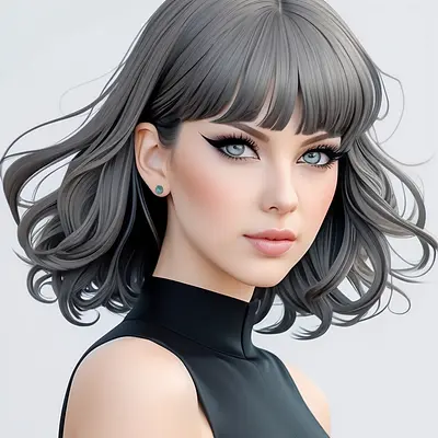 «Аниме-дива в векторном стиле»